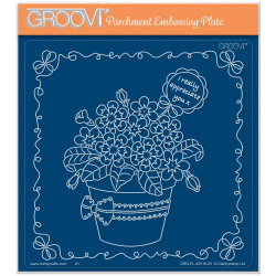 (GRO-FL-42516-03)Groovi Plate A5 Linda's Primula Flowerpot