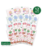 (11-DCDBCF12)Katy Sue Designs Birthday Cake and Flowers 3D Die-Cut Decoupage (12pcs)