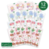 (11-DCDBCF12)Katy Sue Designs Birthday Cake and Flowers 3D Die-Cut Decoupage (12pcs)