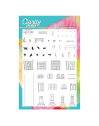 (STA-HO-12184-A5)Clarity Street Build a House A5 Stamp & Mask Set