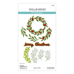 (S6-259)Texture & Foliage Etched Dies Seasonal Wreath Foliage