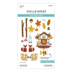 (S4-1473)Spellbinders Cuckoo Cottage Etched Dies Harvest Time