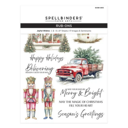 (SCSR-005)Spellbinders Simply Made Rub-On Sheets Joyful Wishes