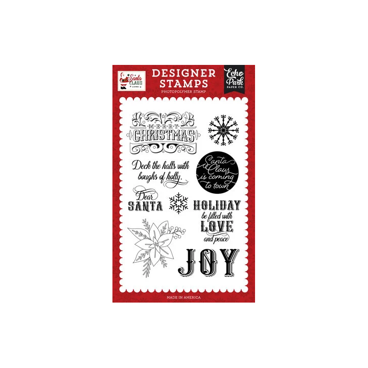 (SC457046)Echo Park Santa Claus Stamps Filled With Love And Peace
