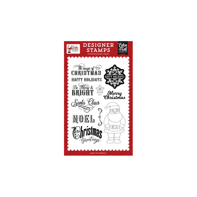 (SC457047)Echo Park Santa Claus Stamps Be Merry And Bright (SC457047)Echo Park Santa Claus Stamps Be Merry And Bright