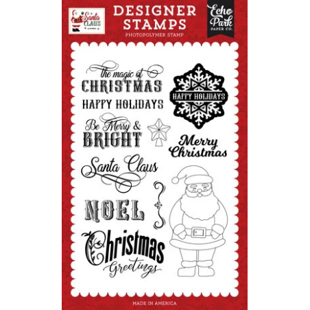 (SC457047)Echo Park Santa Claus Stamps Be Merry And Bright