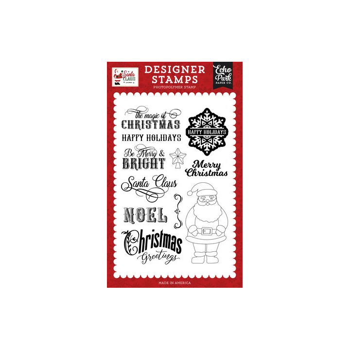 (SC457047)Echo Park Santa Claus Stamps Be Merry And Bright