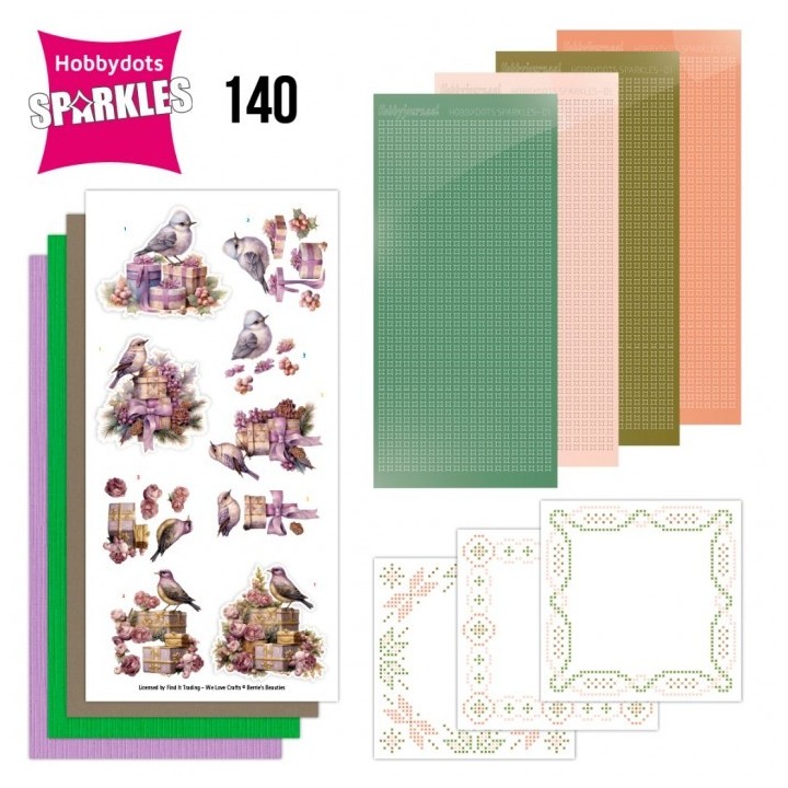 (SPDO140)Sparkles 140 - Berries Beauties - Pastel Purple Christmas