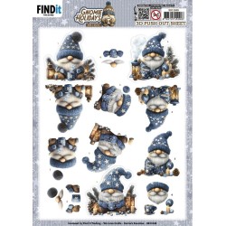(SB11049)3D Pushout Sheet - Berries Beauties - Gnomie Holidays - Blue
