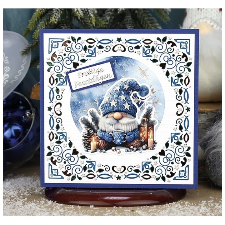 (SB11049)3D Pushout Sheet - Berries Beauties - Gnomie Holidays - Blue