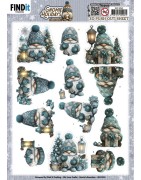 (SB11050)3D Pushout Sheet - Berries Beauties - Gnomie Holidays - Emerald