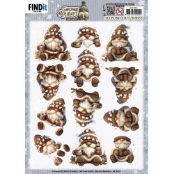 (SB11051)3D Pushout Sheet - Berries Beauties - Gnomie Holidays - Brown