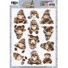 (SB11051)3D Pushout Sheet - Berries Beauties - Gnomie Holidays - Brown