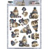 (SB11052)3D Pushout Sheet - Berries Beauties - Gnomie Holidays - Navy