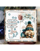 (SB11052)3D Pushout Sheet - Berries Beauties - Gnomie Holidays - Navy