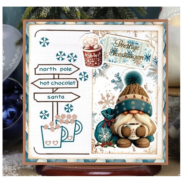 (SB11052)3D Pushout Sheet - Berries Beauties - Gnomie Holidays - Navy