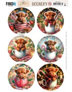 (BBSC10110)Scenery Push out - Berries Beauties - Cozy Cattle - Round
