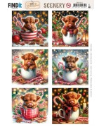 (BBSC10111)Scenery Push out - Berries Beauties - Cozy Cattle - Square