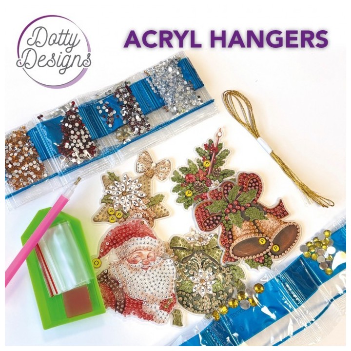 (DDDAH001)Acryl Hangers - Dotty Designs - Christmas