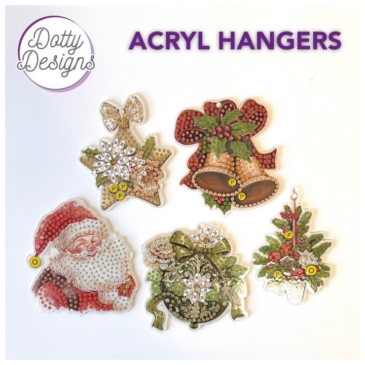 (DDDAH001)Acryl Hangers - Dotty Designs - Christmas