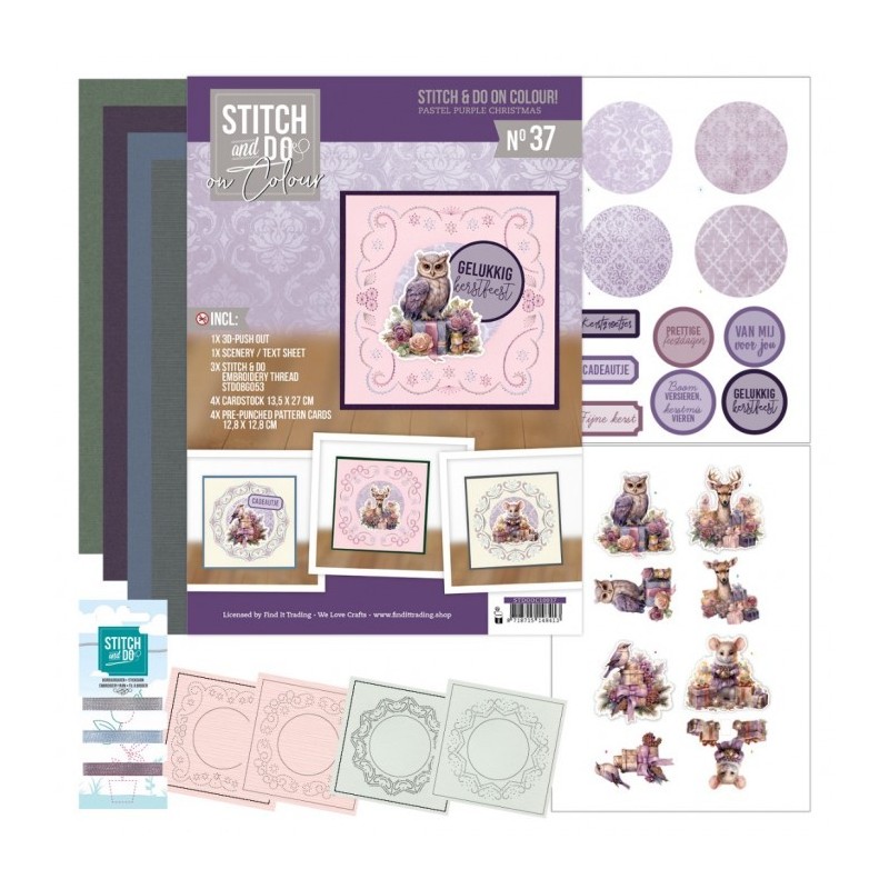 (STDOOC10037)Stitch and do on Colour 37 - Pastel Purple Christmas