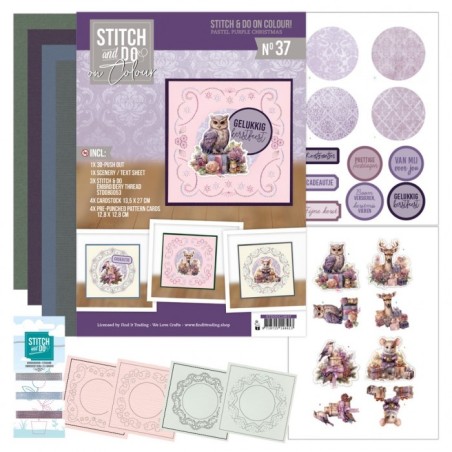 (STDOOC10037)Stitch and do on Colour 37 - Pastel Purple Christmas