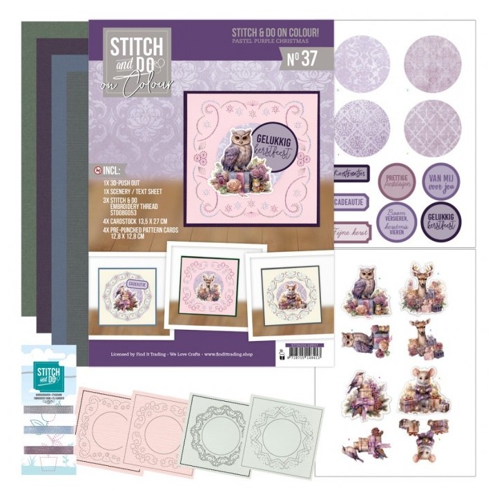 (STDOOC10037)Stitch and do on Colour 37 - Pastel Purple Christmas