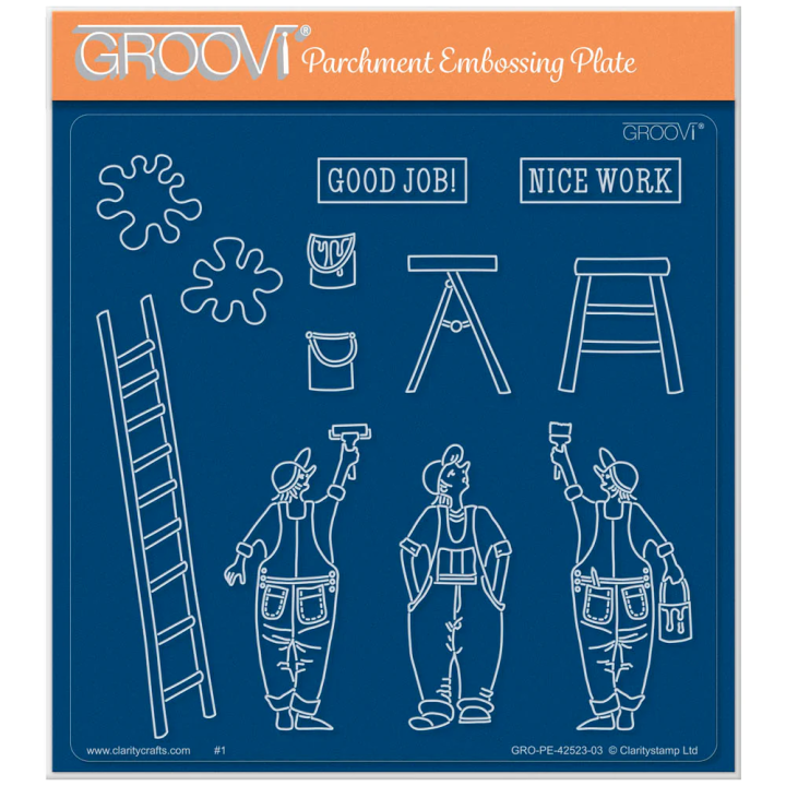 (GRO-PE-42523-03)Groovi Plate A5 Barbara's Mr. Painter