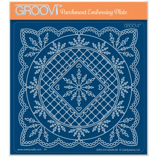 (GRO-CH-42539-26)Groovi Plate Midi Snowflake - Christmas French Lace