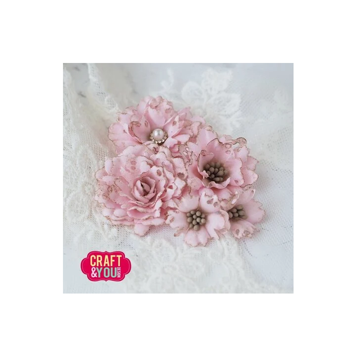 (CW361)Craft and You design Vintage Flowers by Gosia Dies