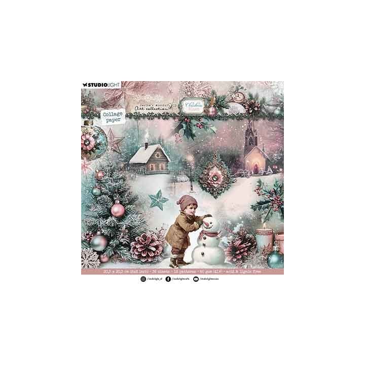 (JMA-CB-CPP391)Studio Light paper Backgrounds & Elements Christmas Blush nr. 391