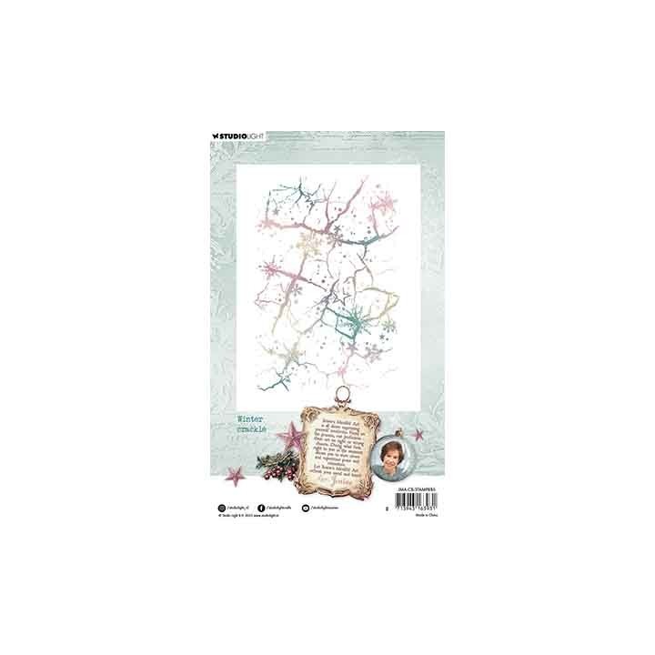 (JMA-CB-STAMP885)Studio light clear stamp Winter crackle Christmas Blush nr. 885