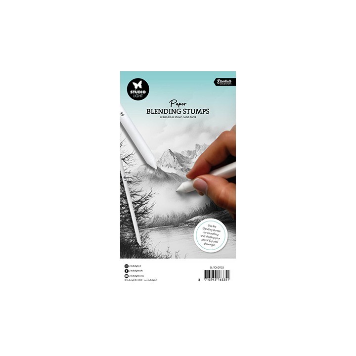 (SL-TO-DT02)Studio Light Paper blending stumps & sand paper Essentials nr. 02