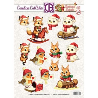 (CCO-024)3D Creative CutOuts Christmas Animals 02