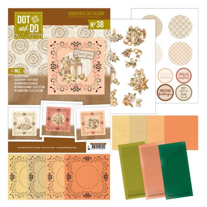 (DODOOC10038)Hobbydots on Colour 38 - Frosted Gold Christmas