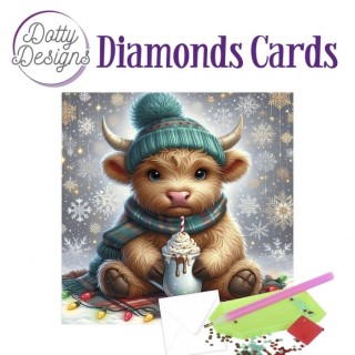(DDDC1199)Dotty Designs Diamond Cards - Christmas Cow 1