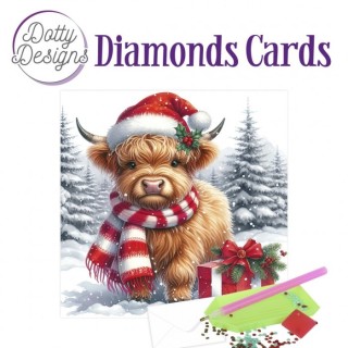 (DDDC1200)Dotty Designs Diamond Cards - Christmas Cow 2