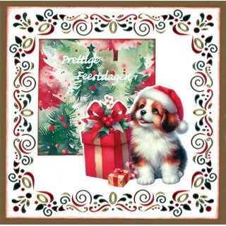 (SB11054)3D Pushout Sheet - Berries Beauties - A Very Furry Christmas - Puppy