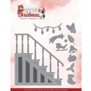 (BBD10066)Dies - Berries Beauties - A Very Furry Christmas - Very Furry Stair