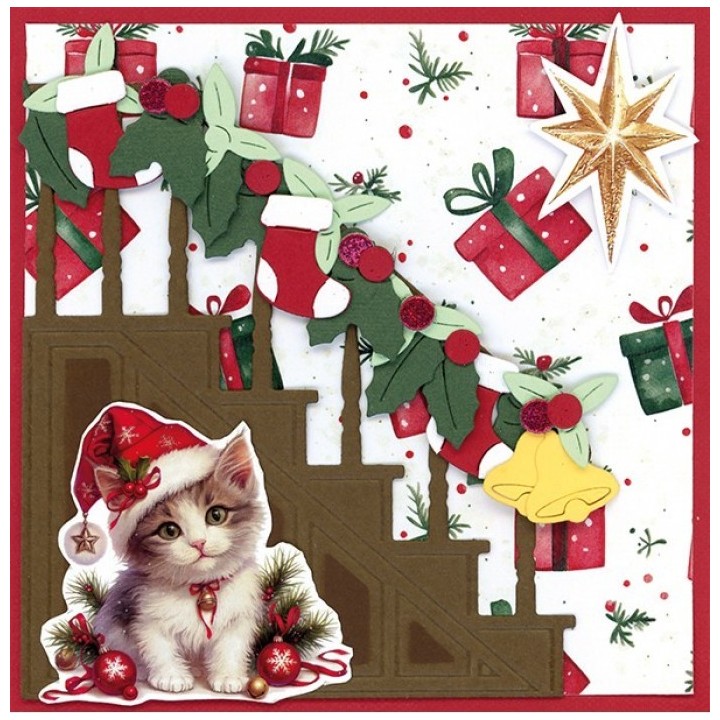 (BBD10066)Dies - Berries Beauties - A Very Furry Christmas - Very Furry Stair