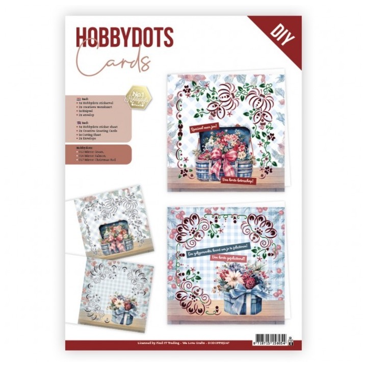 (DODOPPHJ247)Dot and Do Cards - Berries Beauties - Frosted Florals