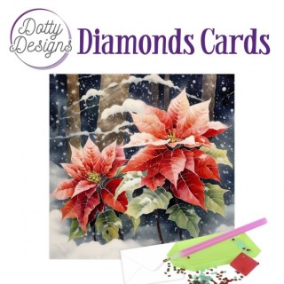 (DDDC1212)Dotty Designs Diamond Cards - Poinsettia