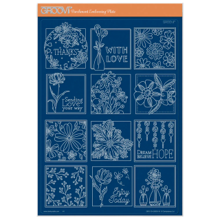 (GRO-FL-42543-16)Groovi plate A4 - Tina's Thanks Floral Sampler