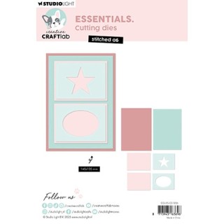 (CCL-ES-CD1056)Studio Light Cutting Die Stitched A6 Essentials nr. 1056