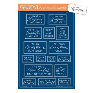 (GRO-WO-42553-04)Groovi Plate A5 I Am Essential - Christmas Sentiments
