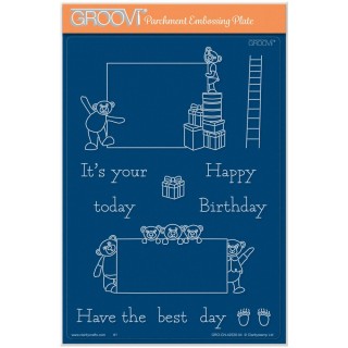 (GRO-CN-42528-04)Groovi Plate A5 BIP the Bear Billboards