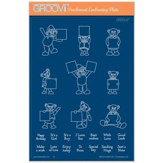 (GRO-CN-42527-04)Groovi Plate A5 BIP the Bear Letterboxes