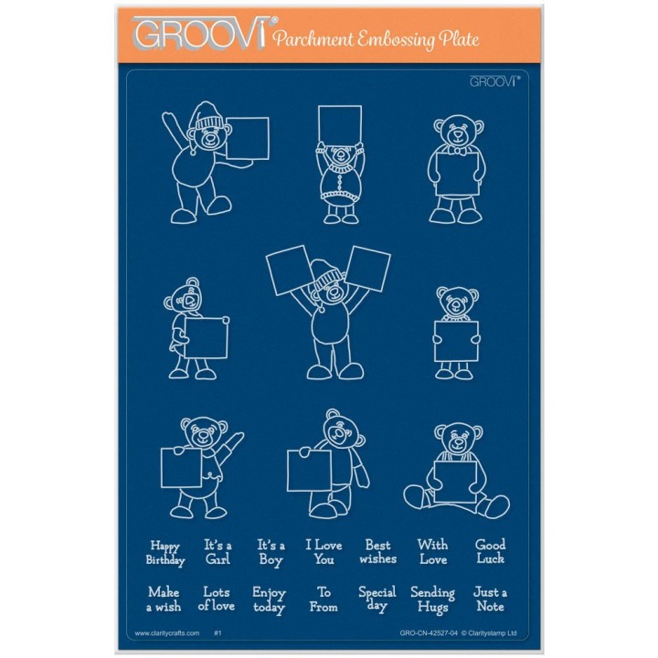 (GRO-CN-42527-04)Groovi Plate A5 BIP the Bear Letterboxes