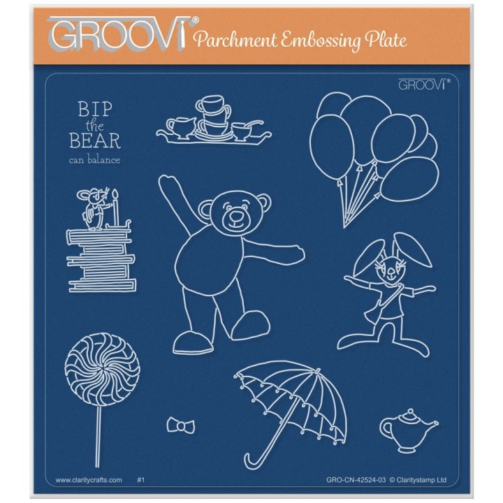 (GRO-PE-42524-03)Groovi Plate A5 BIP the Bear Can Balance