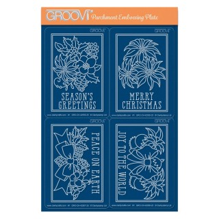 (GRO-CH-42560-25)Groovi Plate A5 Christmas Mini Makes